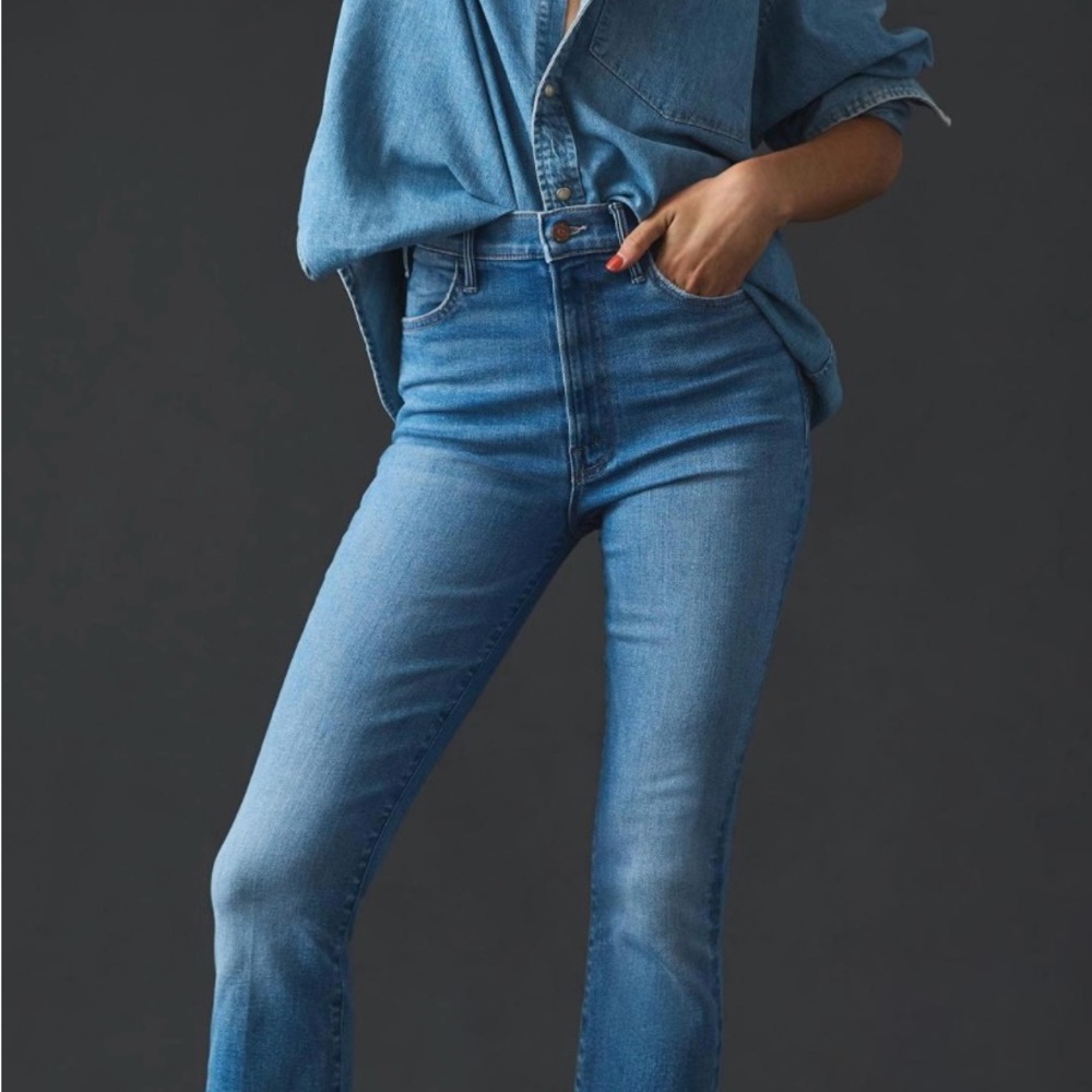 MOTHER hustler ankle fray jeans color-layover